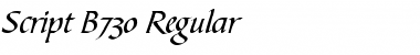 Script-B730 Regular Font