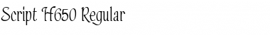 Script-H650 Regular Font