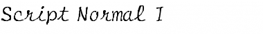 Download Script-Normal-I Font