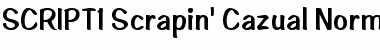 SCRIPT1 Scrapin' Cazual Font