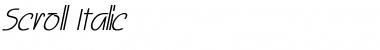 Scroll Italic Font Scroll Italic Font