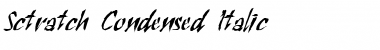 SctratchCondensed Italic Font