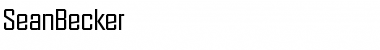 SeanBecker Regular Font SeanBecker Regular Font