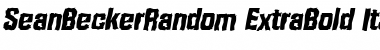 SeanBeckerRandom-ExtraBold Italic Font