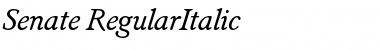 Senate RegularItalic Font
