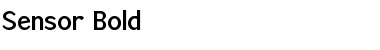 Sensor Bold Font Sensor Bold Font
