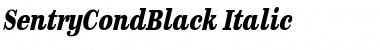 SentryCondBlack Italic Font SentryCondBlack Italic Font