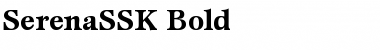 SerenaSSK Bold Font