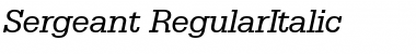 Sergeant RegularItalic Font