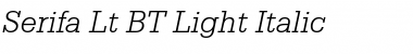 Serifa Lt BT Light Italic Font