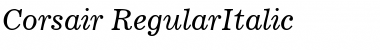 Corsair RegularItalic Font