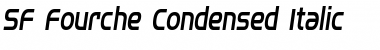 SF Fourche Condensed Italic Font