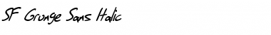 SF Grunge Sans Italic Font SF Grunge Sans Italic Font