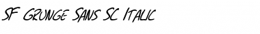 SF Grunge Sans SC Italic Font
