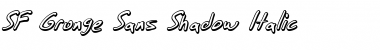 SF Grunge Sans Shadow Italic Font