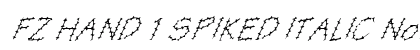 FZ HAND 1 SPIKED ITALIC Normal preview