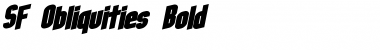 SF Obliquities Bold Font