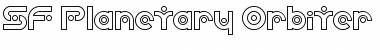 SF Planetary Orbiter Outline Regular Font