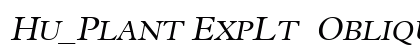 Hu_Plant ExpLt Oblique Regular preview