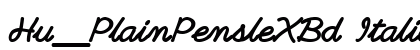 Hu_PlainPensleXBd Italic Regular preview