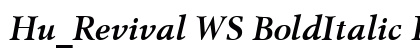 Hu_Revival WS BoldItalic Regular preview