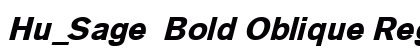 Hu_Sage  Bold Oblique Regular preview