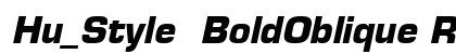 Hu_Style  BoldOblique Regular preview