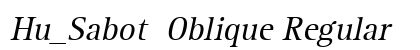 Hu_Sabot  Oblique Regular preview