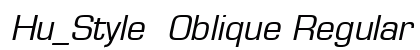 Hu_Style  Oblique Regular preview
