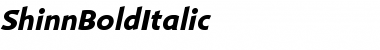ShinnBoldItalic Regular Font