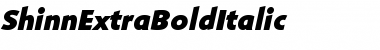 ShinnExtraBoldItalic Font