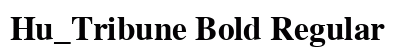 Hu_Tribune Bold Regular preview