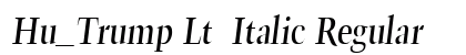 Hu_Trump Lt  Italic Regular preview