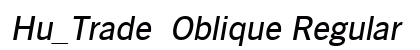 Hu_Trade  Oblique Regular preview