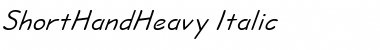 ShortHandHeavy Font