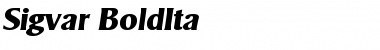 Sigvar-BoldIta Font