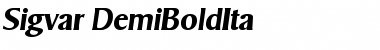 Sigvar-DemiBoldIta Font