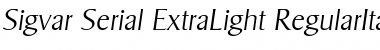 Sigvar-Serial-ExtraLight Font