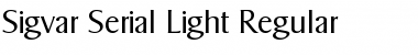 Sigvar-Serial-Light Regular Font