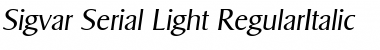 Sigvar-Serial-Light Font