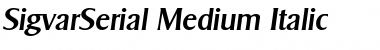 SigvarSerial-Medium Font
