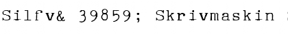 Silfv鮳 Skrivmaskin Font
