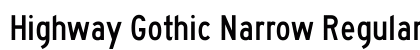 Highway Gothic Narrow Regular