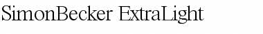SimonBecker-ExtraLight Regular Font