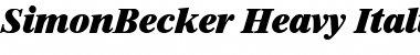 SimonBecker-Heavy Italic Font