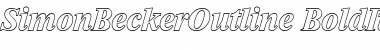 SimonBeckerOutline Font