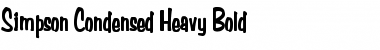 Simpson Condensed Heavy Bold Font