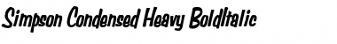 Download Simpson Condensed Heavy Font