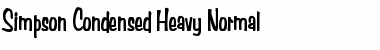 Simpson Condensed Heavy Normal Font