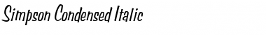 Simpson Condensed Italic Font